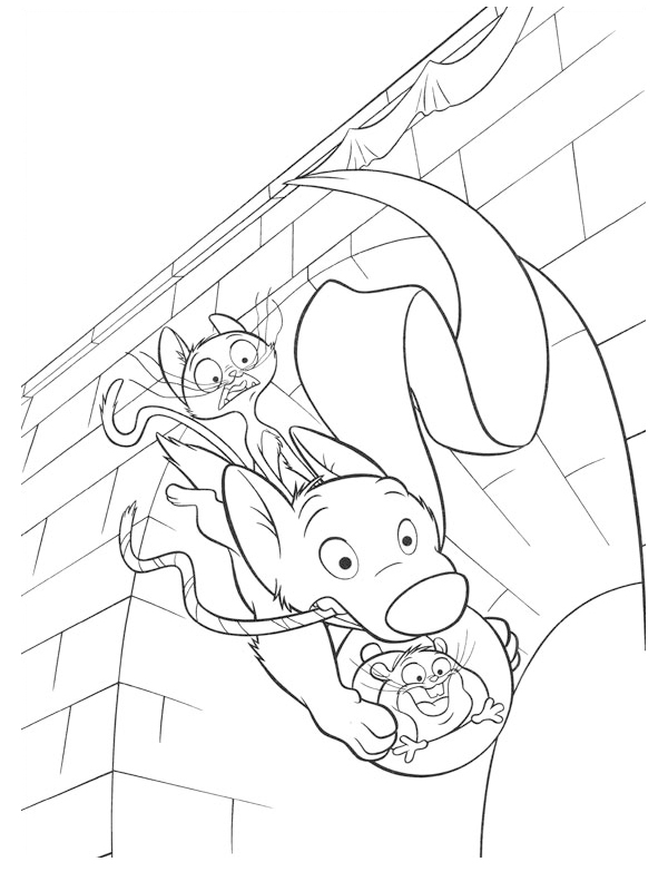 coloriage volt saute du pontavec mitaine la chatte et rhino